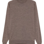 Maglione a collo alto in marrone John smedley - uomo 