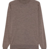 Maglione a collo alto in marrone John smedley - uomo 