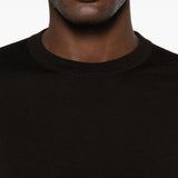 T-shirt in maglia marrone scuro John Smedley - uomo 