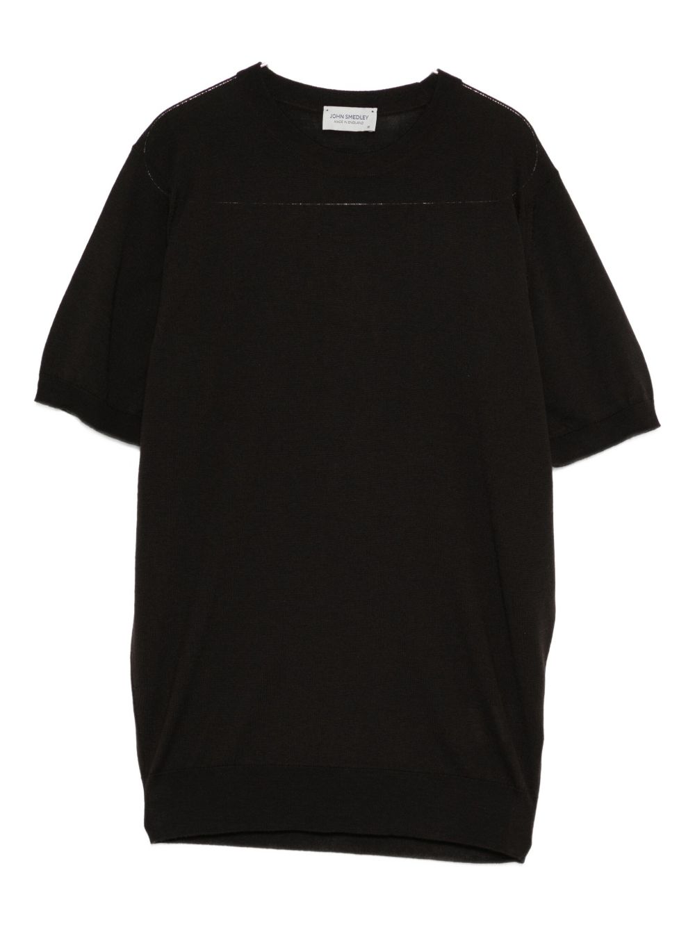T-shirt in maglia marrone scuro John Smedley - uomo 