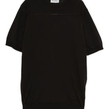 T-shirt in maglia marrone scuro John Smedley - uomo 
