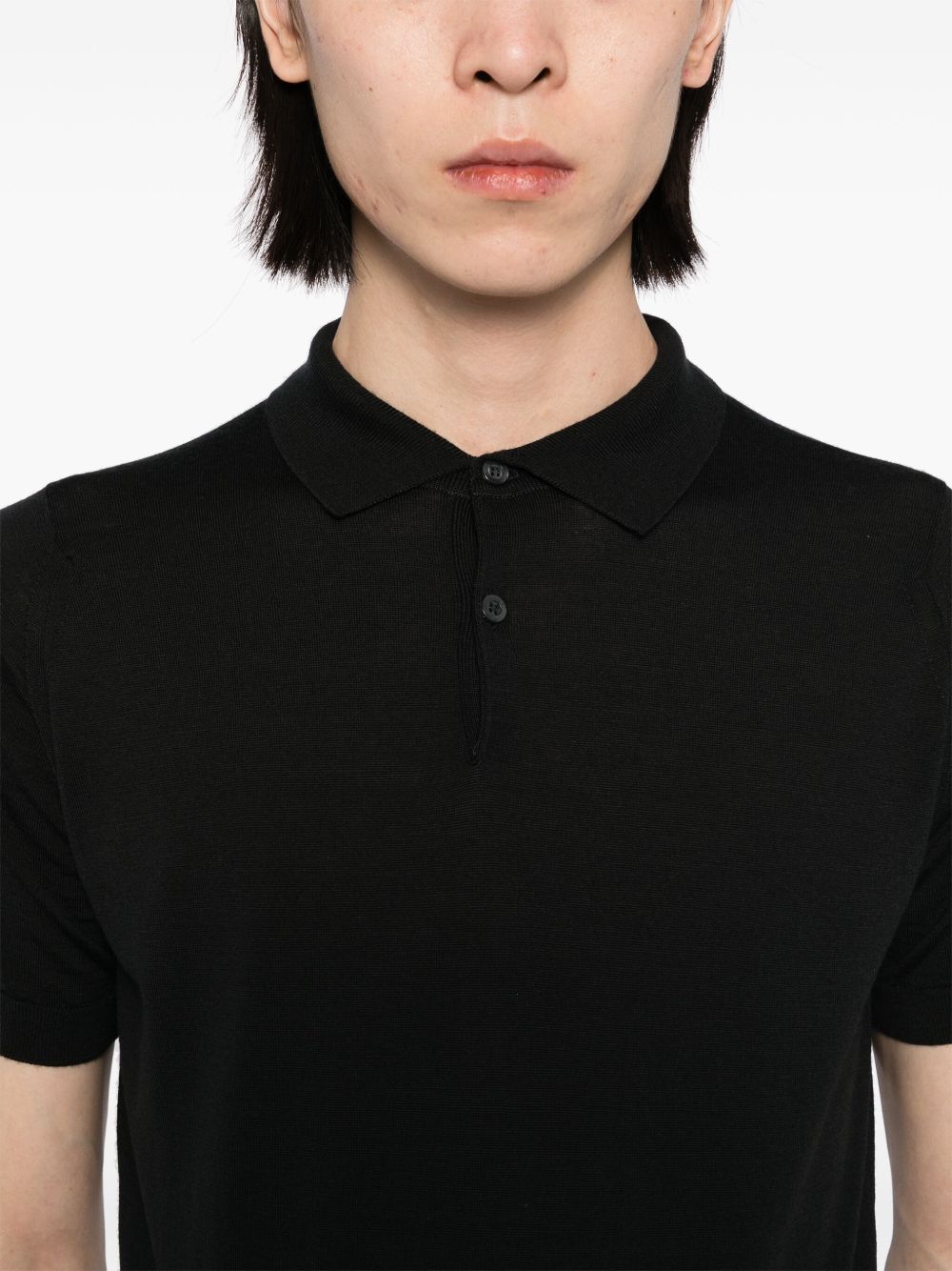 Polo Paytin in nero John Smedley - nero 