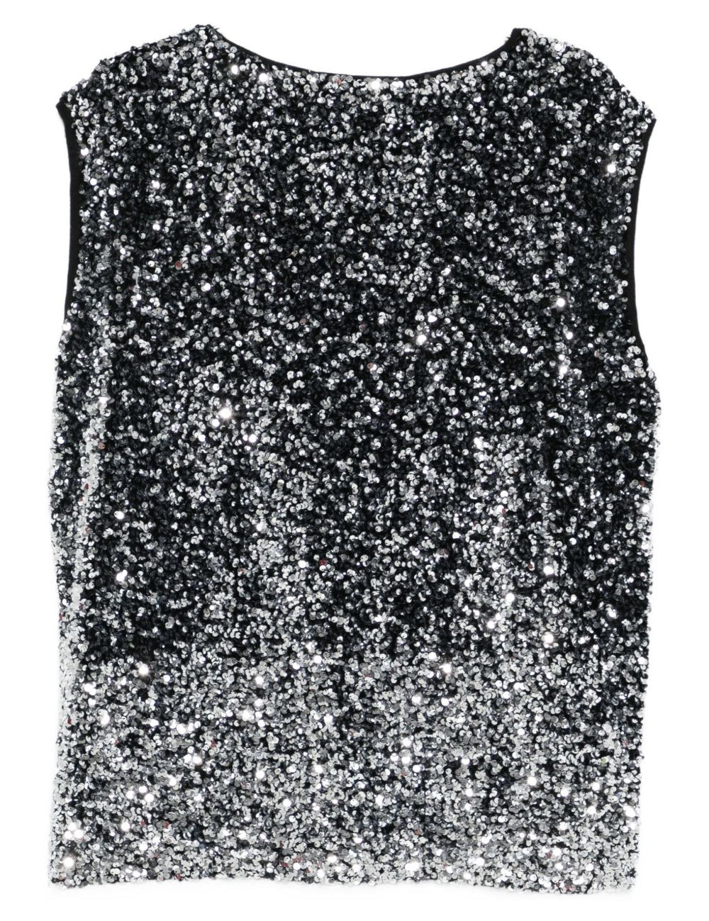 Top con paillettes in nero Junya watanabe - donna 