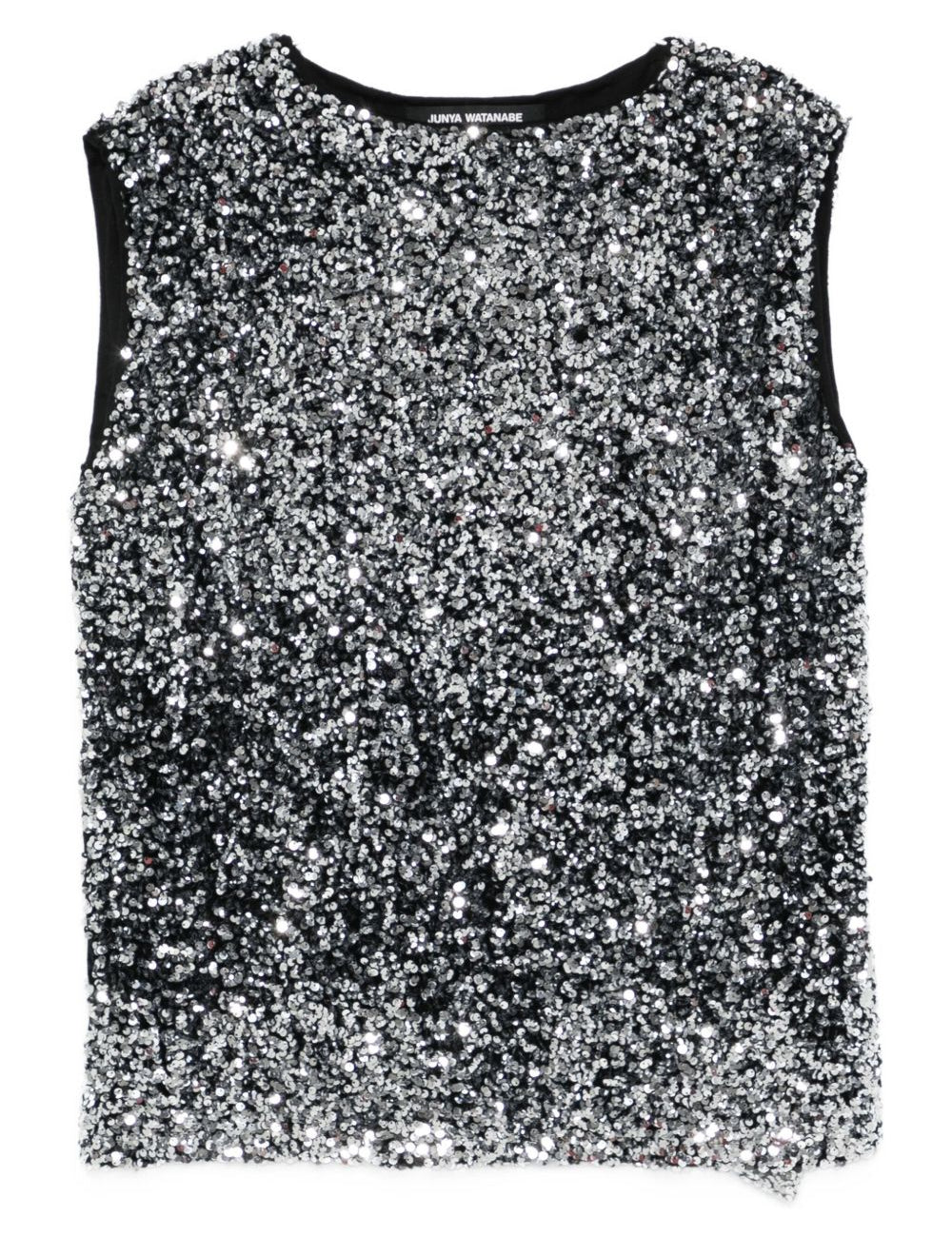 Top con paillettes in nero Junya watanabe - donna 