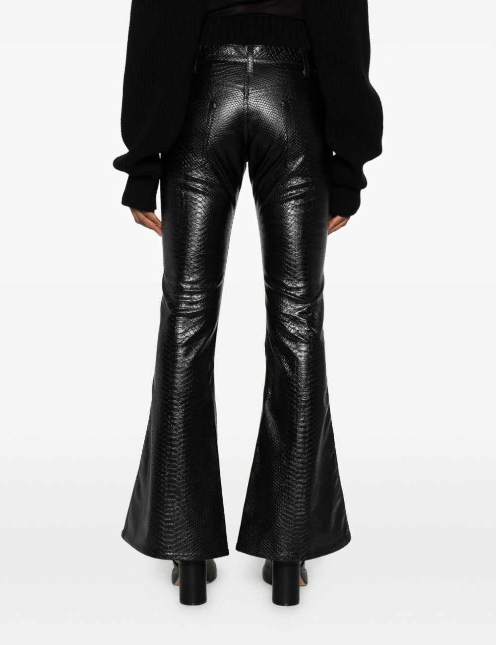 Pantaloni a gamba svasata in nero Junya watanabe - donna 