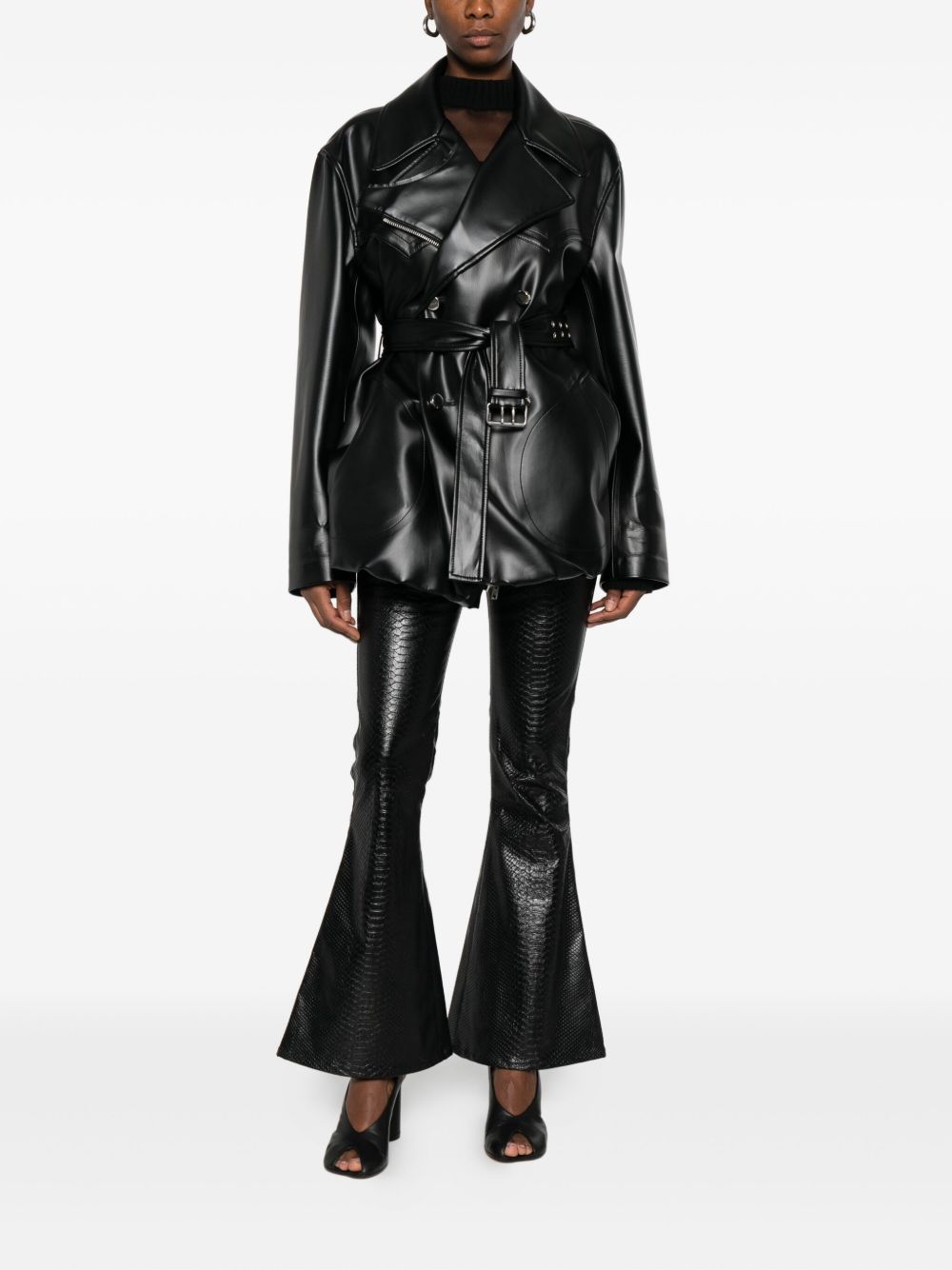 Pantaloni a gamba svasata in nero Junya watanabe - donna 