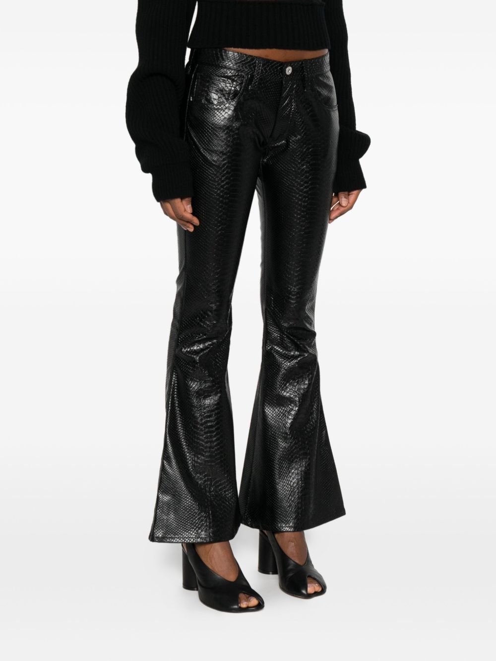 Pantaloni a gamba svasata in nero Junya watanabe - donna 