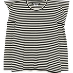 Top a righe con spalle oversize in bianco e nero Junya watanabe - donna 