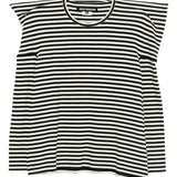 Top a righe con spalle oversize in bianco e nero Junya watanabe - donna 