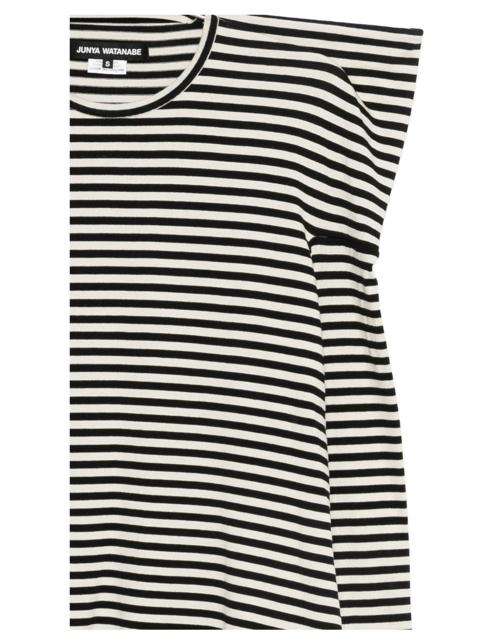 Top a righe con spalle oversize in bianco e nero Junya watanabe - donna 
