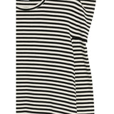 Top a righe con spalle oversize in bianco e nero Junya watanabe - donna 