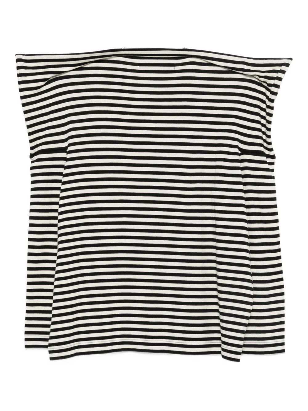 Top a righe con spalle oversize in bianco e nero Junya watanabe - donna 