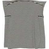 Top a righe con spalle oversize in bianco e nero Junya watanabe - donna 