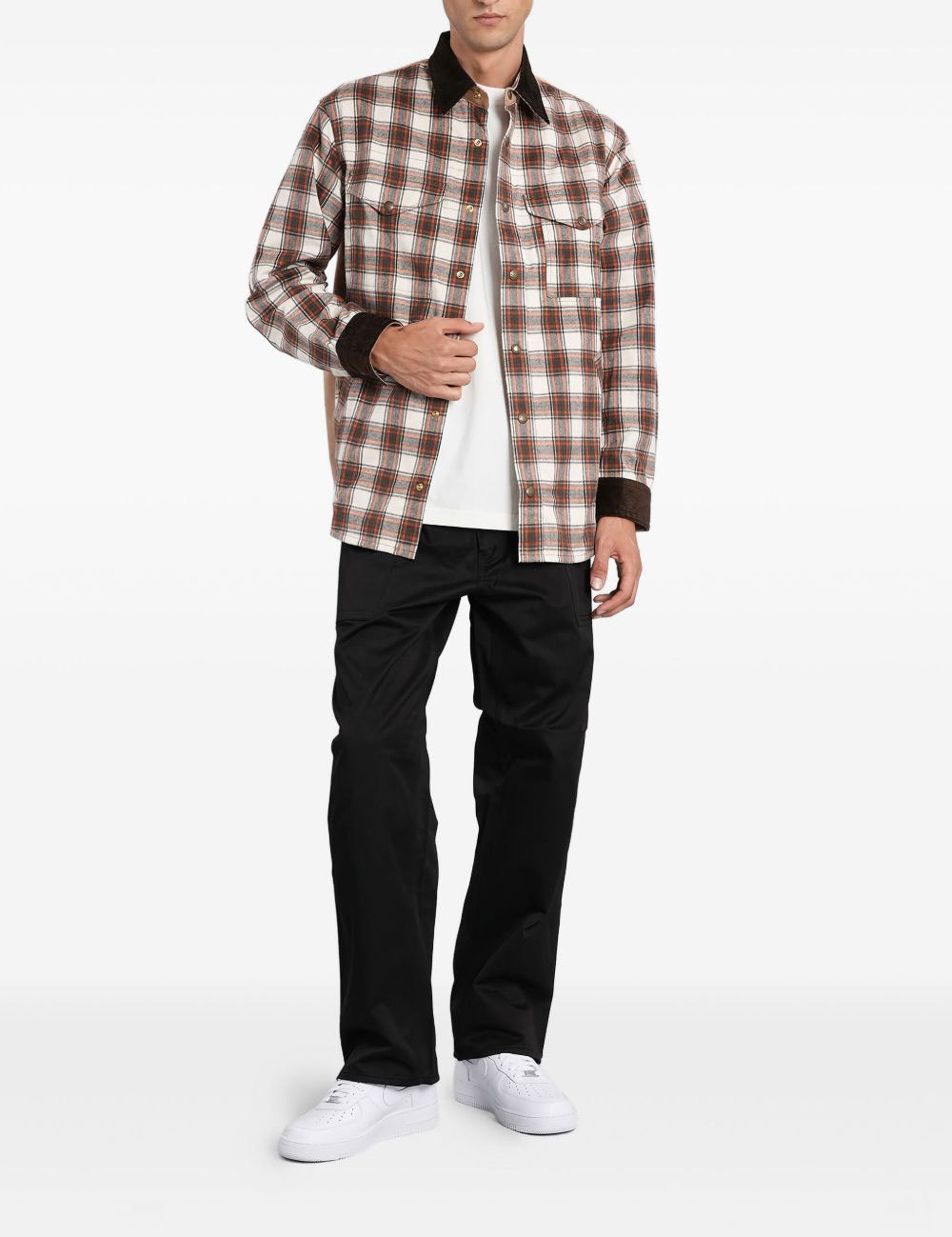 Giacca-camicia a quadri in beige in beige Junya watanabe - uomo 