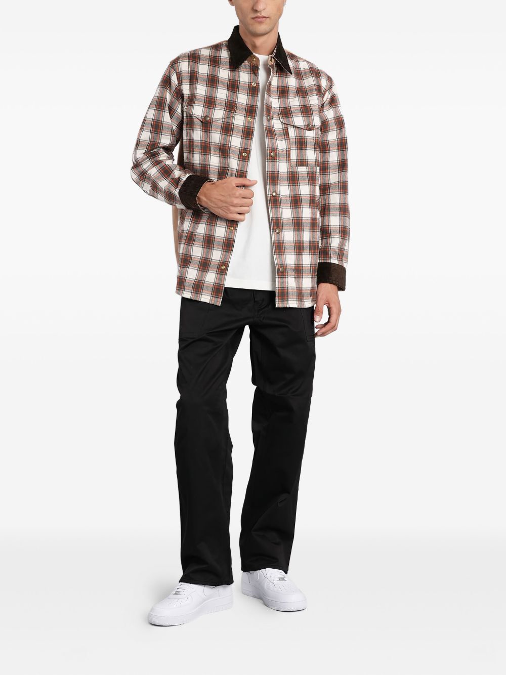Giacca-camicia a quadri in beige in beige Junya watanabe - uomo 