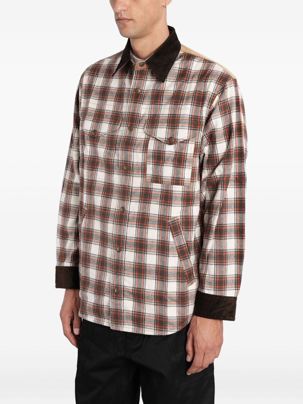 Giacca-camicia a quadri in beige in beige Junya watanabe - uomo 