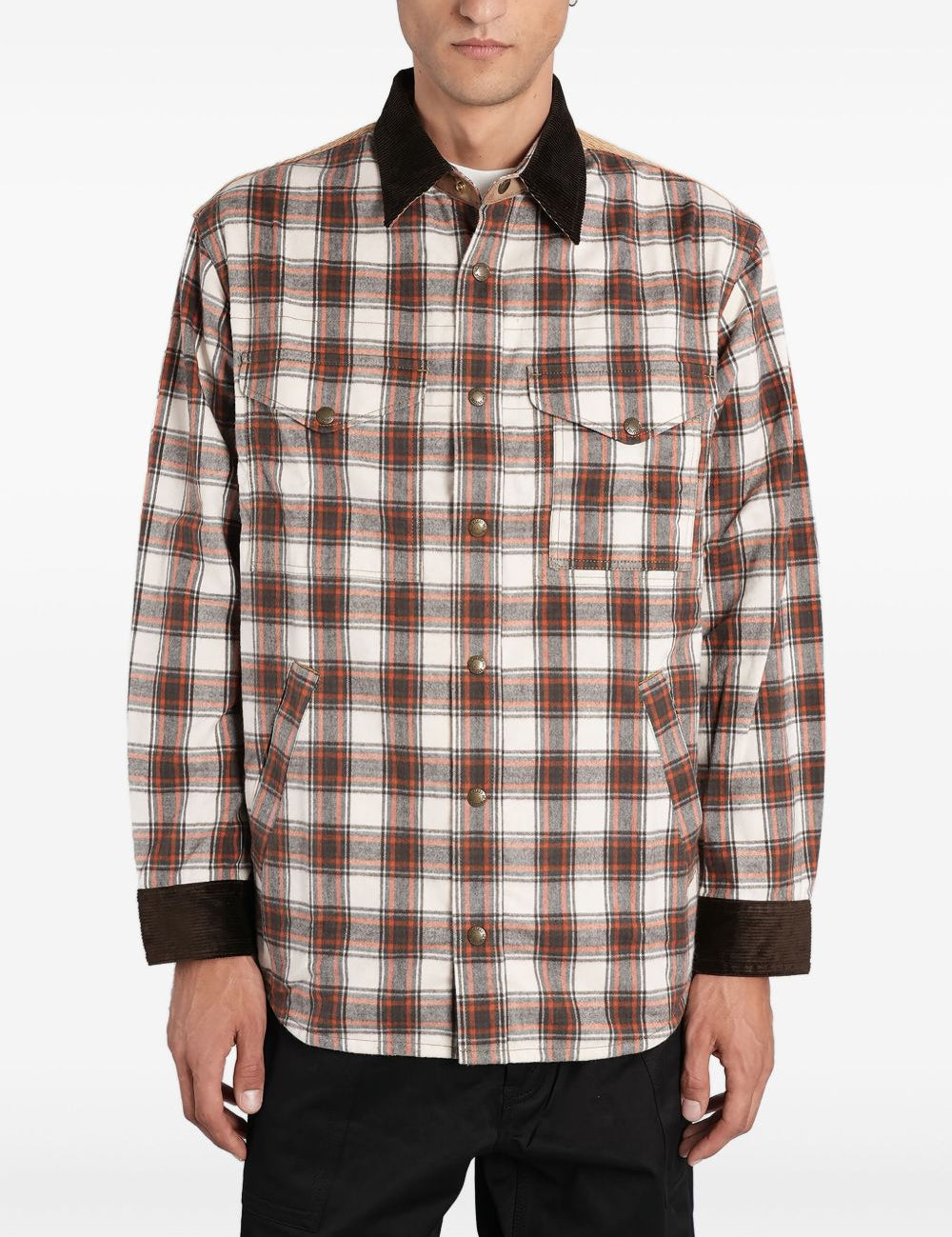 Giacca-camicia a quadri in beige in beige Junya watanabe - uomo 