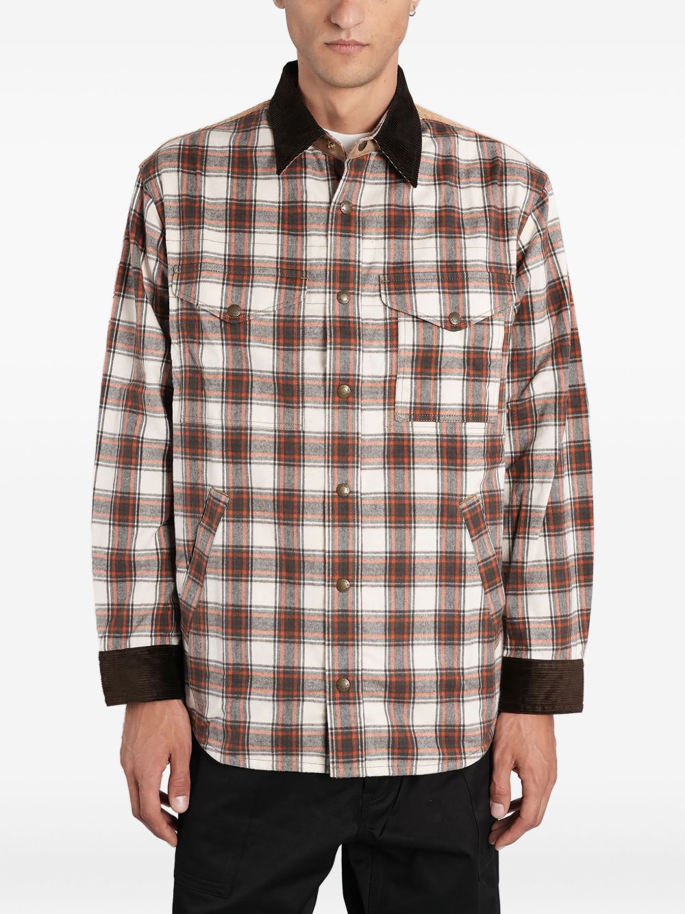 Giacca-camicia a quadri in beige in beige Junya watanabe - uomo 