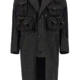 Cappotto patchwork Filson in nero  Junya Watanabe - uomo 