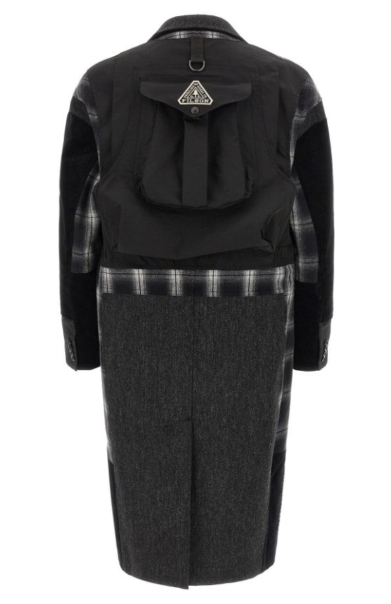 Cappotto patchwork Filson in nero  Junya Watanabe - uomo 
