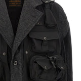 Cappotto patchwork Filson in nero  Junya Watanabe - uomo 