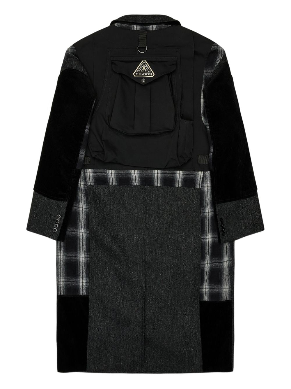 Cappotto patchwork Filson in nero  Junya Watanabe - uomo 