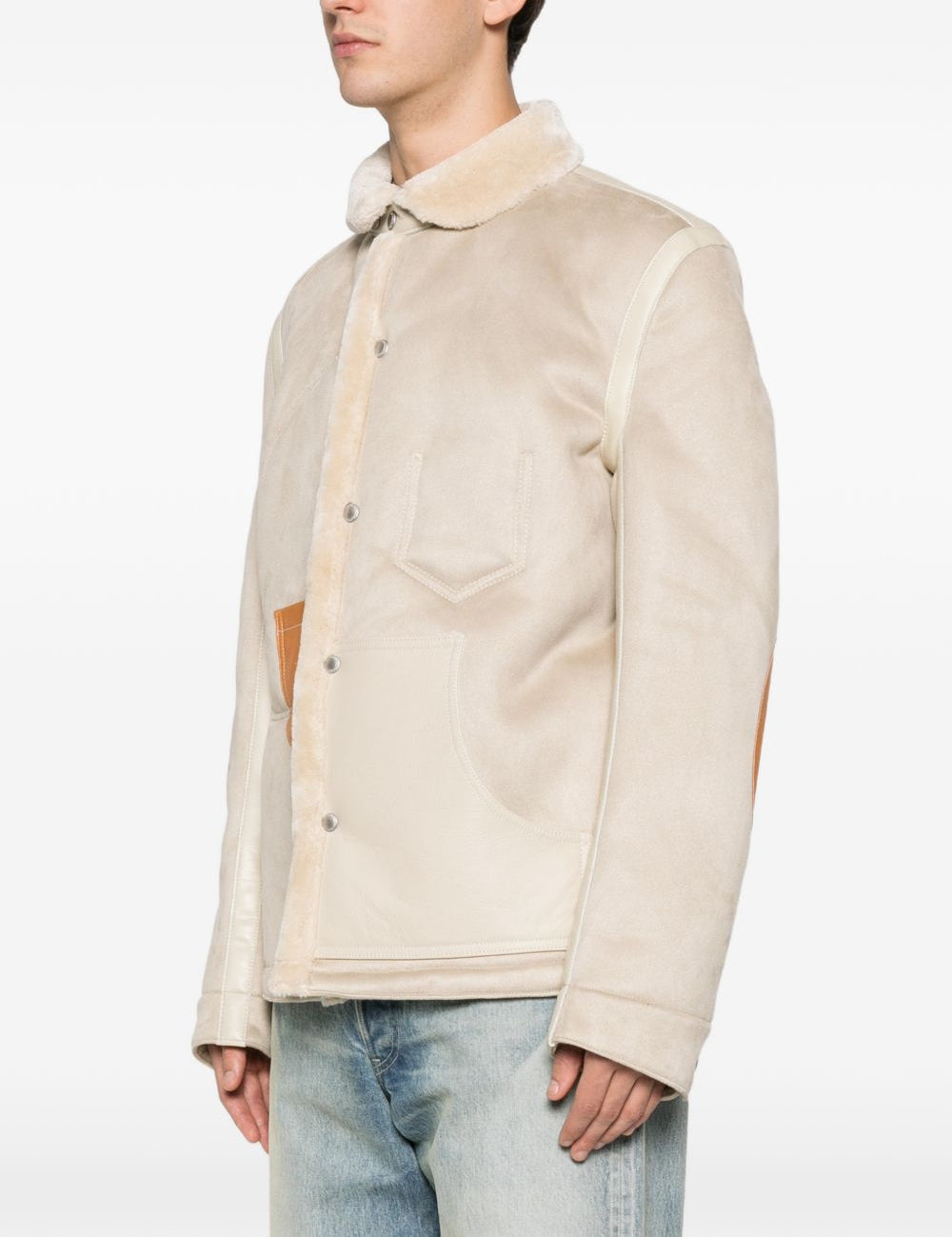Giacca a pannelli con tasce in beige Junya watanabe - uomo 