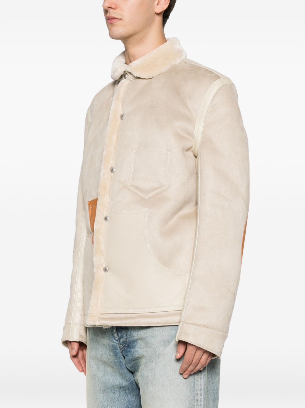 Giacca a pannelli con tasce in beige Junya watanabe - uomo 