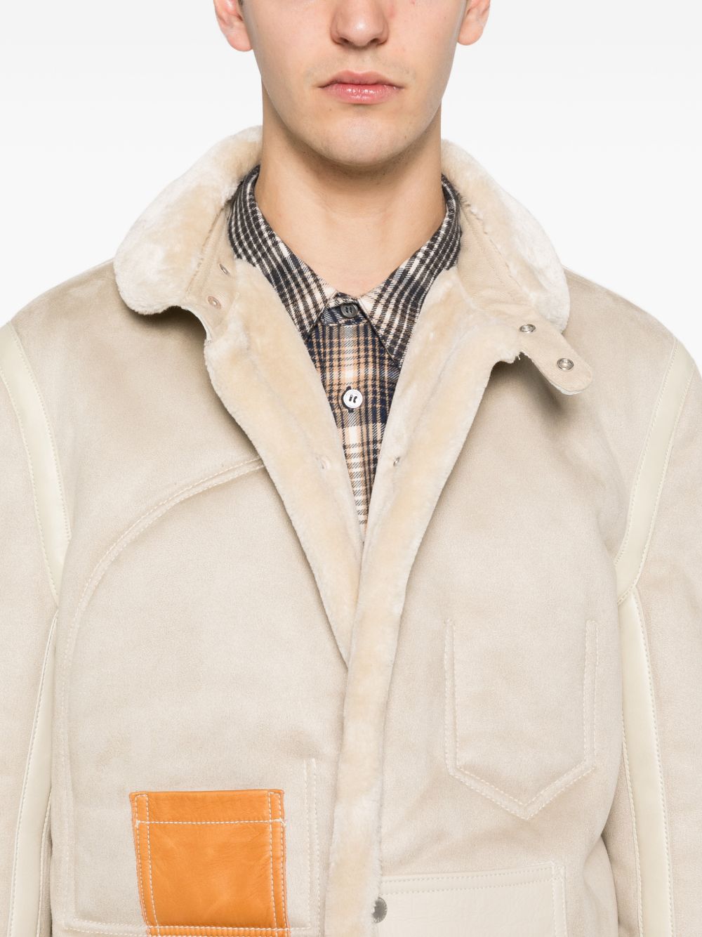 Giacca a pannelli con tasce in beige Junya watanabe - uomo 