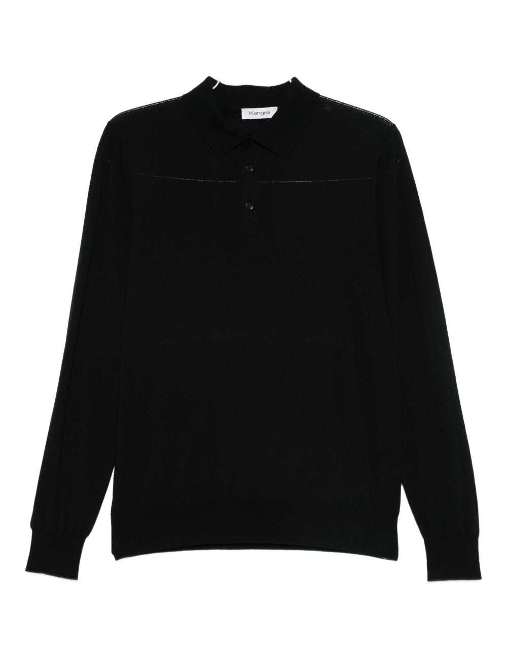 Maglione con colletto stile polo in nero Kangra - uomo 