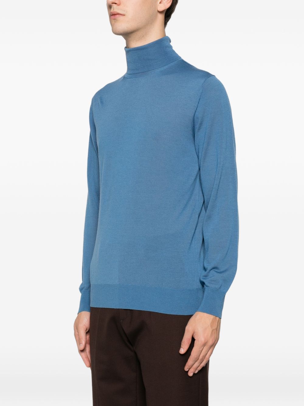 Maglione a collo alto in blu Kangra - uomo 