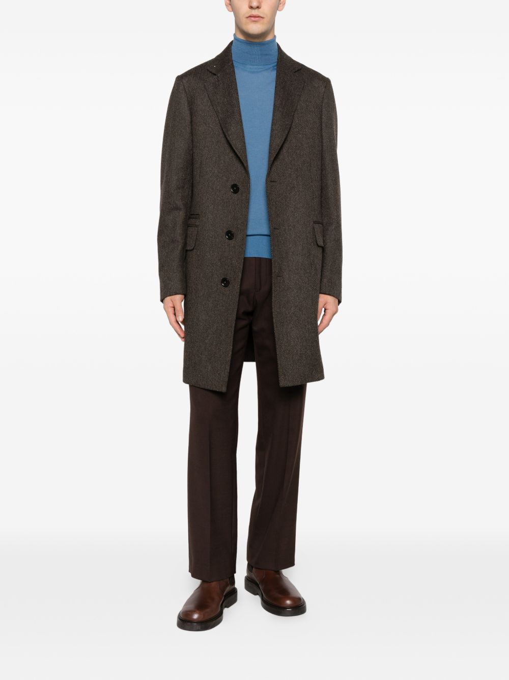 Maglione a collo alto in blu Kangra - uomo 