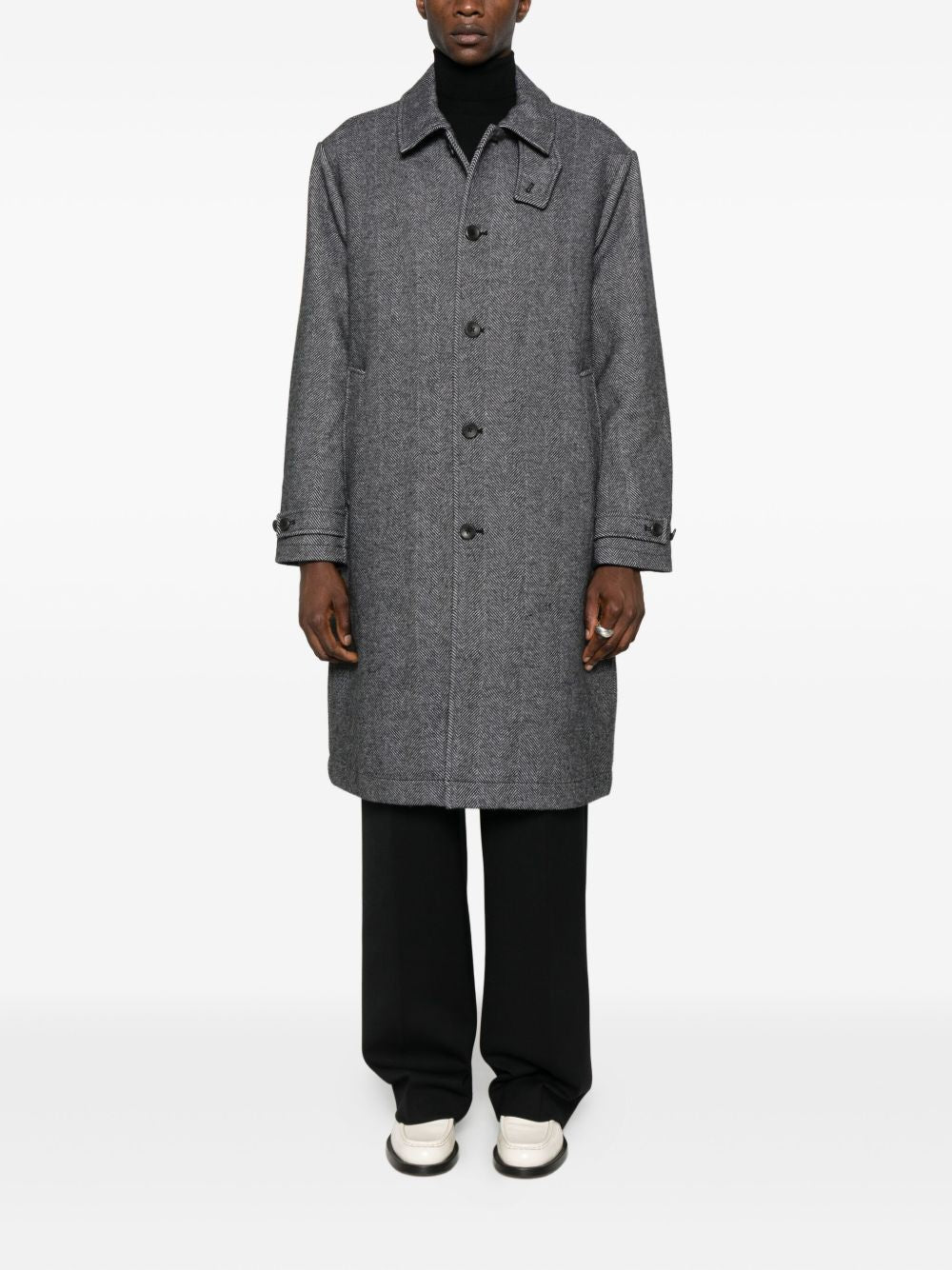 Maglione a collo alto in nero Kangra - uomo 