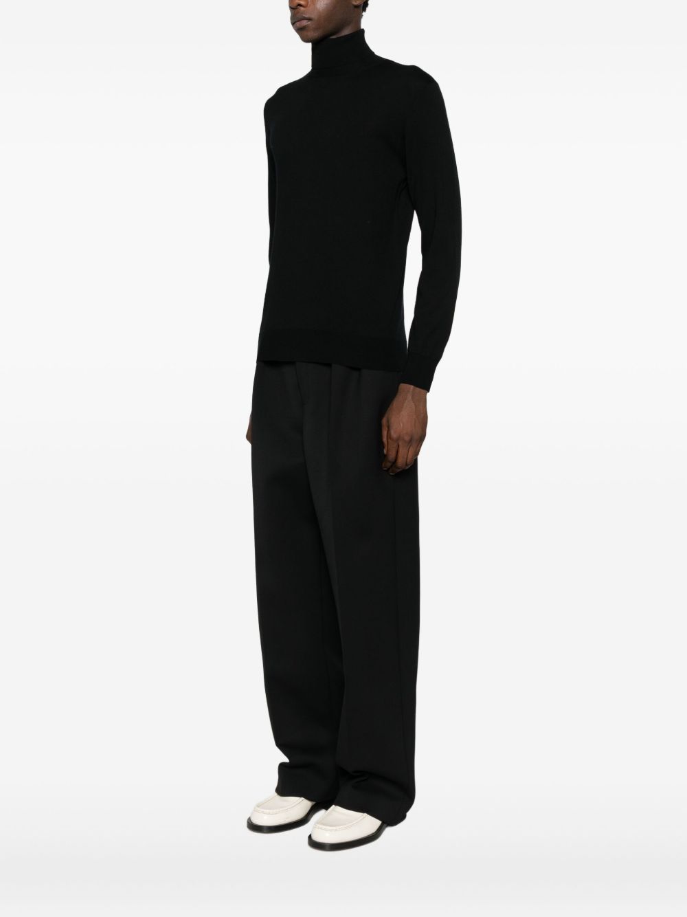 Maglione a collo alto in nero Kangra - uomo 
