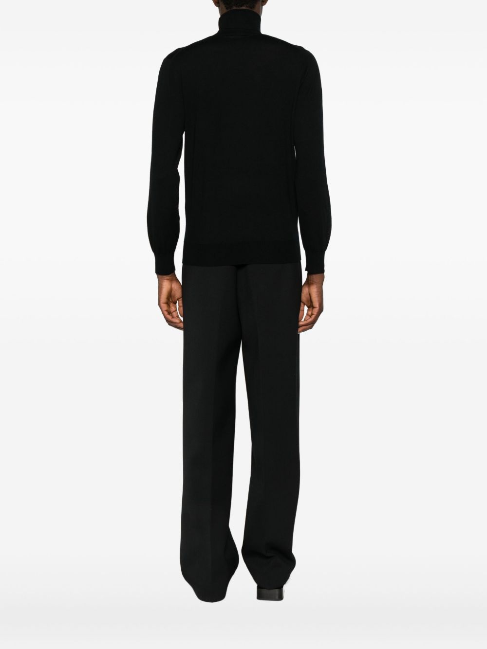 Maglione a collo alto in nero Kangra - uomo 