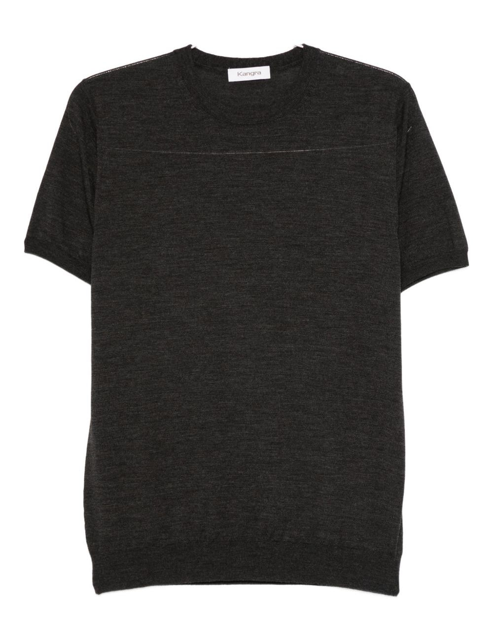 T-shirt girocollo in grigio Kangra - uomo 