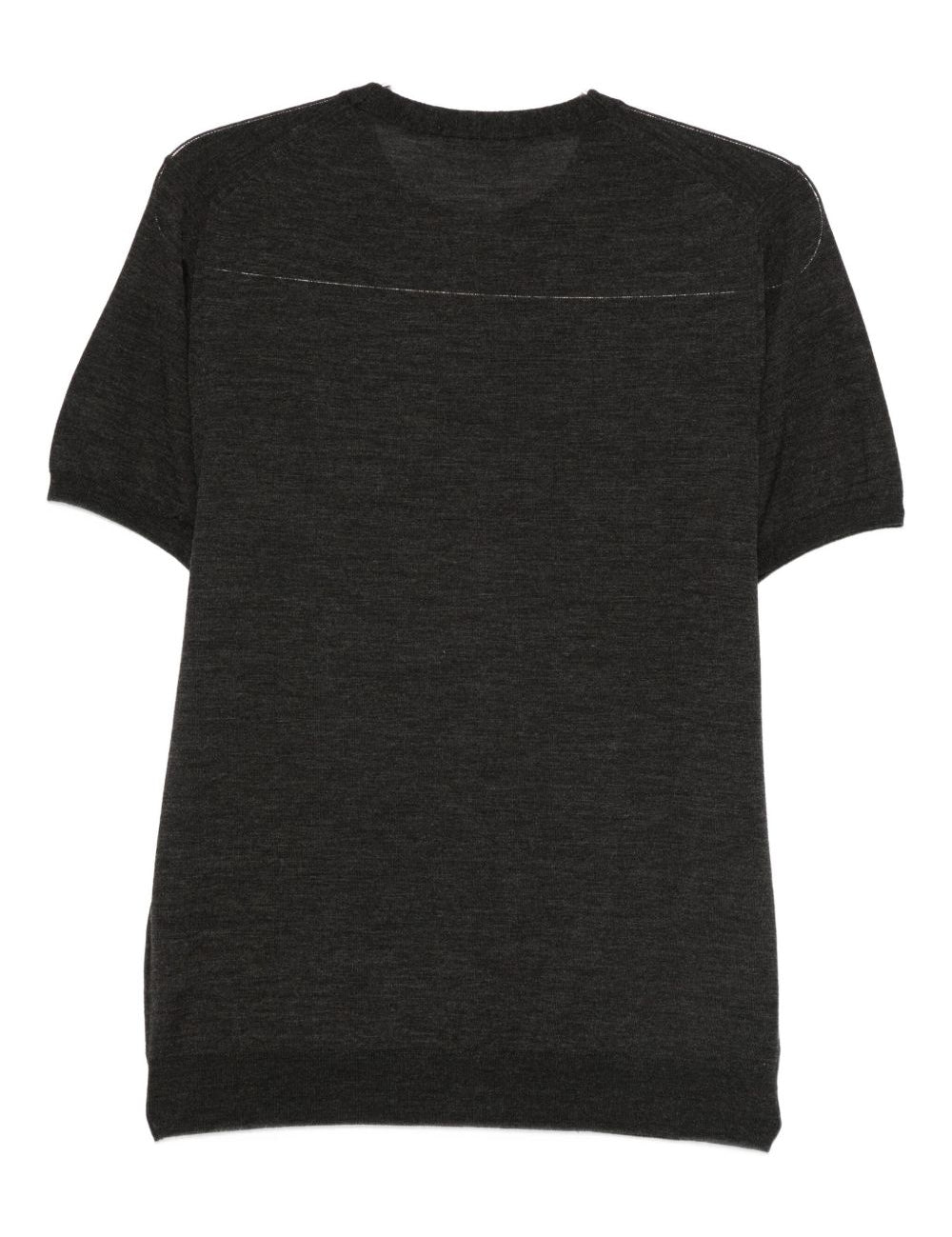 T-shirt girocollo in grigio Kangra - uomo 
