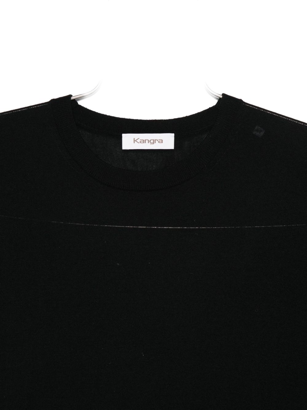 T-shirt girocollo in nero Kangra - uomo 