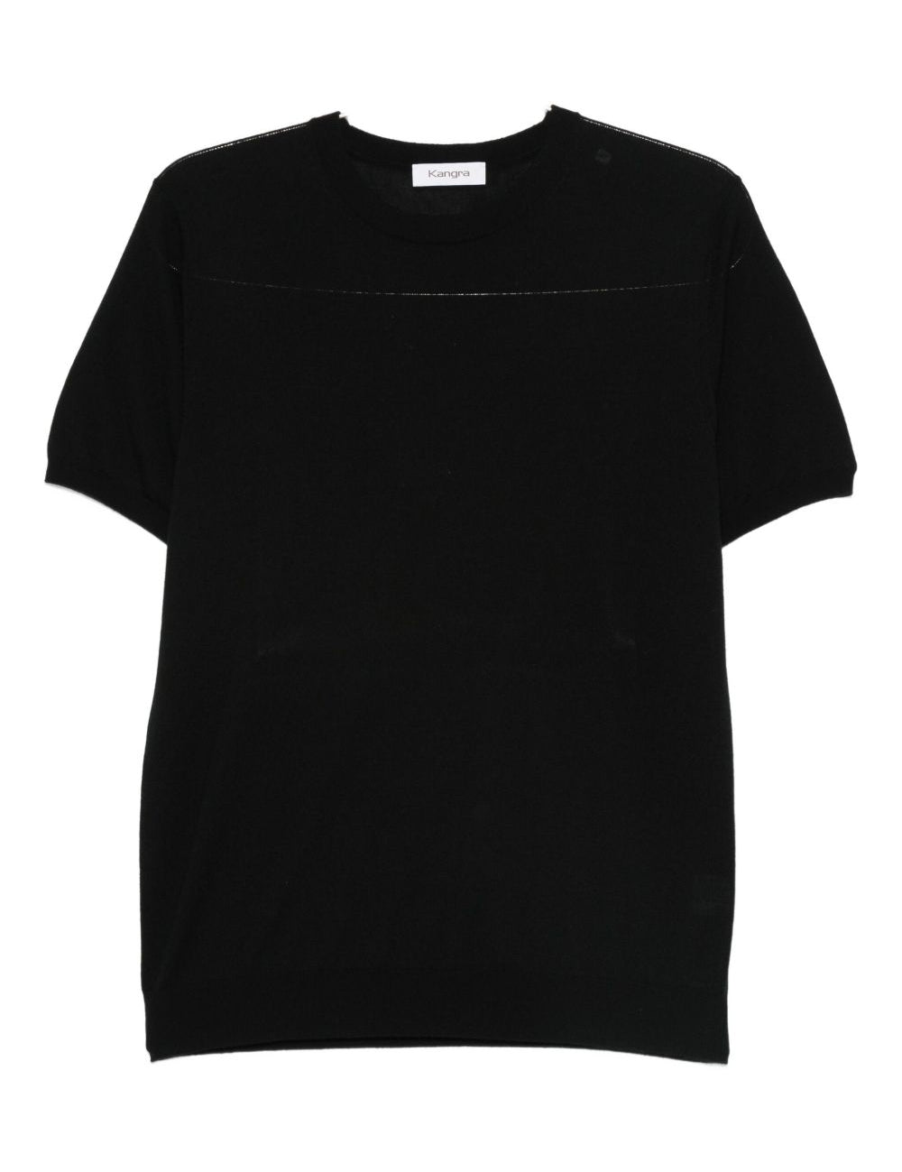 T-shirt girocollo in nero Kangra - uomo 