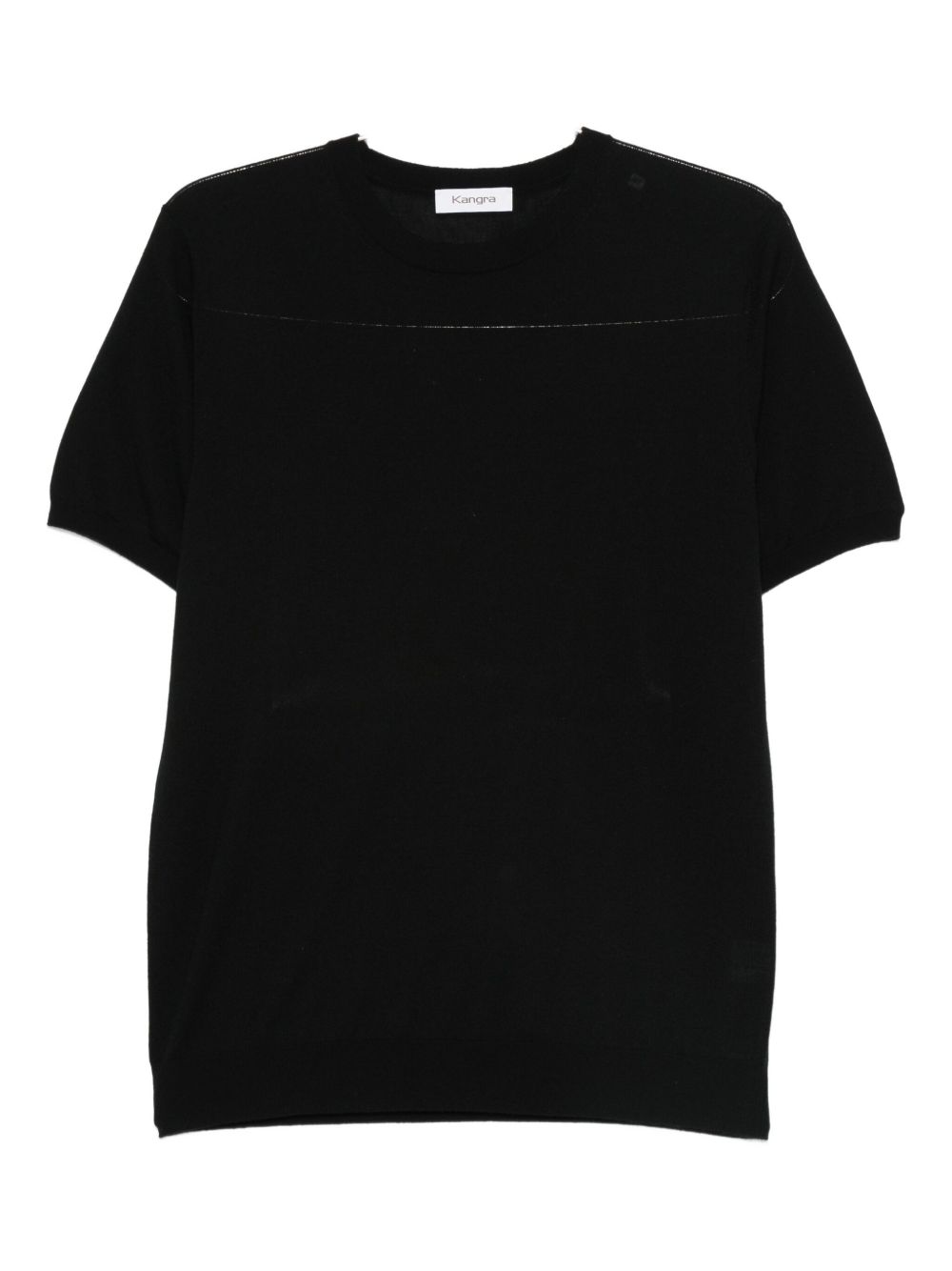 T-shirt girocollo in nero Kangra - uomo 