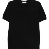 T-shirt girocollo in nero Kangra - uomo 