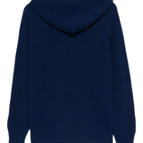 Felpa  con cappuccio in cashemere in blu Kangra - uomo 