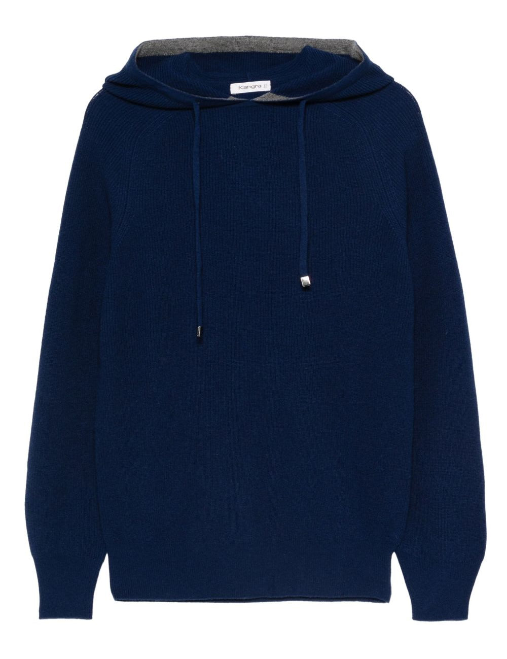 Felpa  con cappuccio in cashemere in blu Kangra - uomo 