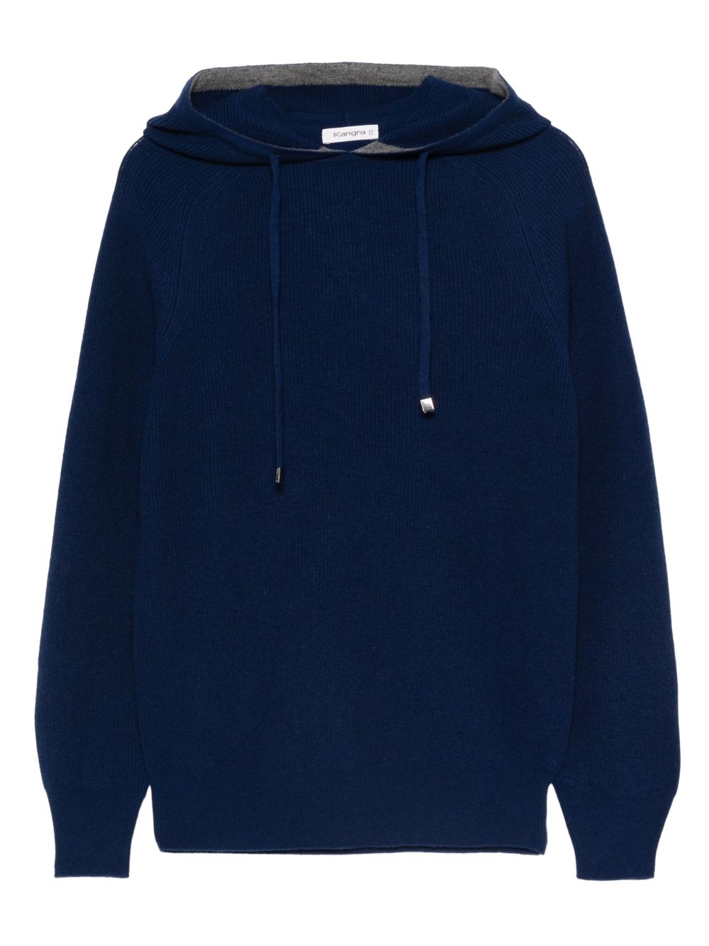 Felpa  con cappuccio in cashemere in blu Kangra - uomo 