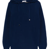 Felpa  con cappuccio in cashemere in blu Kangra - uomo 