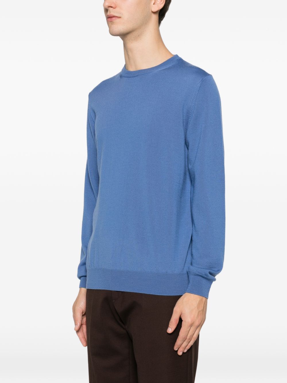 Maglione a girocollo in blu Kangra - uomo 