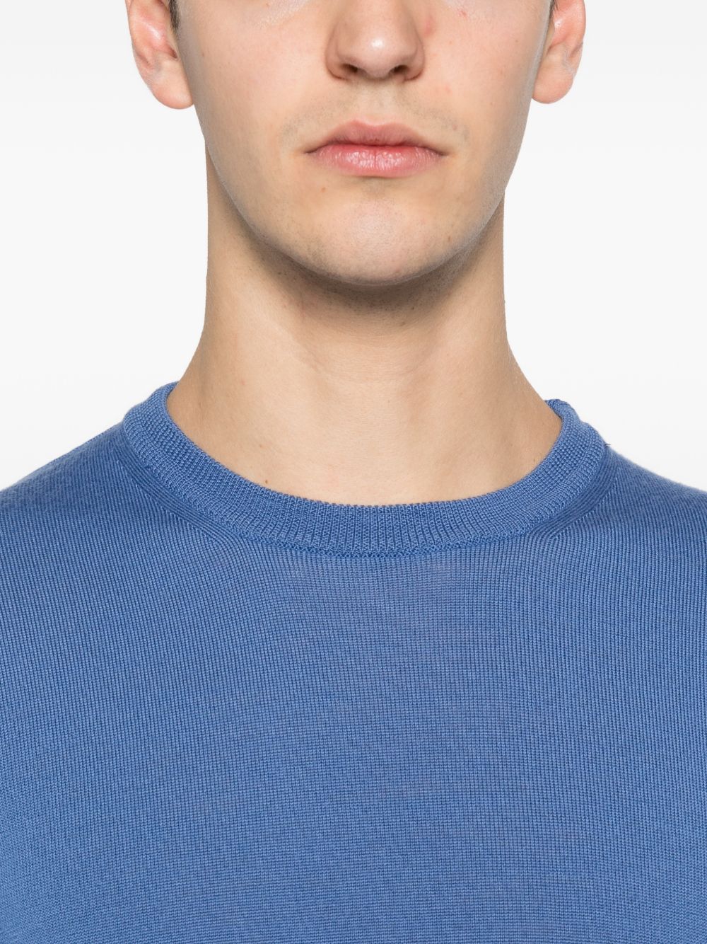 Maglione a girocollo in blu Kangra - uomo 