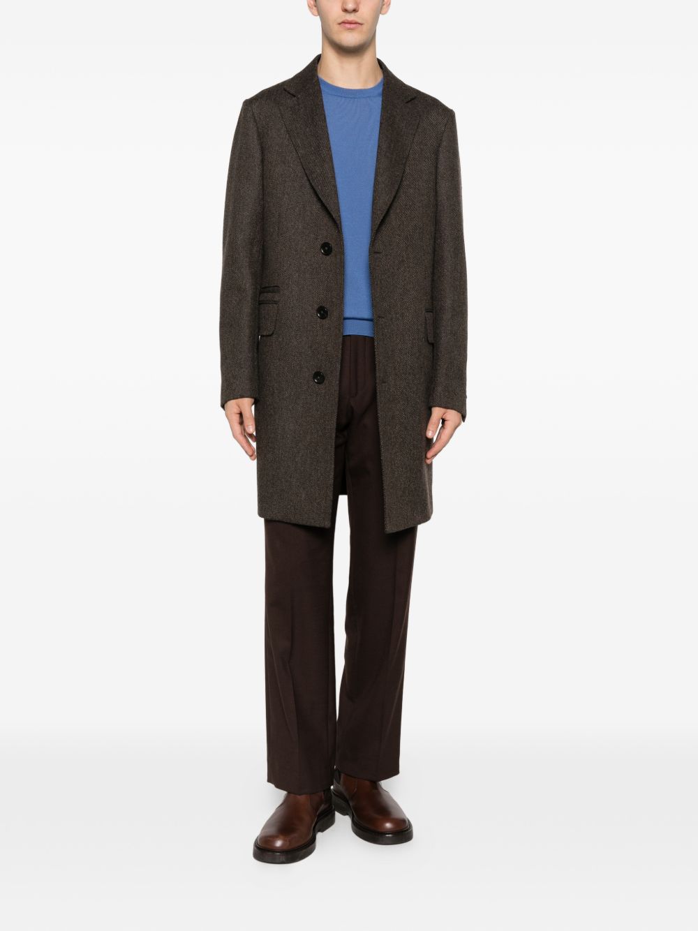 Maglione a girocollo in blu Kangra - uomo 