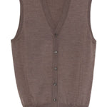 Gilet con lavorazione a maglia in marrone Kangra - uomo 