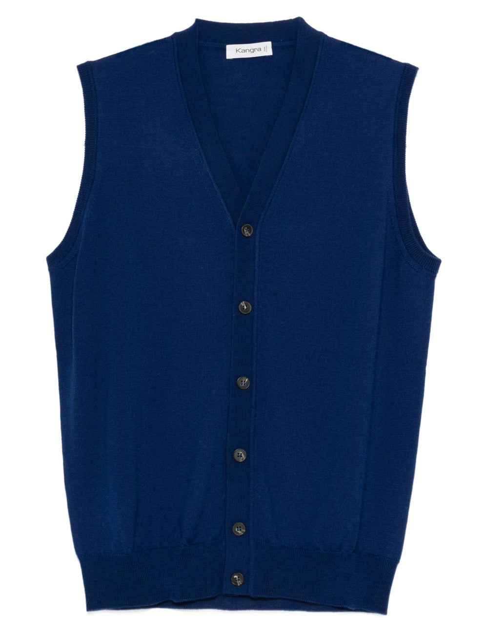 Gilet con scollo a V in blu Kangra - uomo 